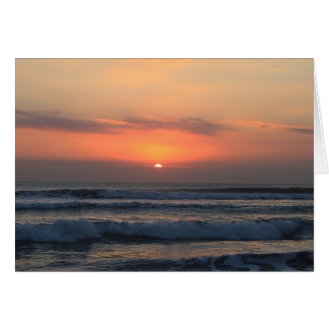 Tropisk solnedgång hälsningskort (Framsidan Horizontal)