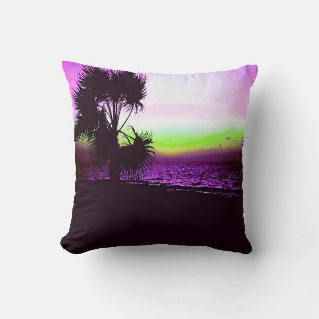 Tropisk solnedgång kudde (Framsida)