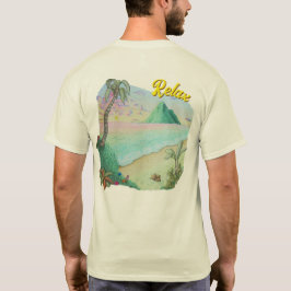 Tropisk solnedgång på stranden t shirt