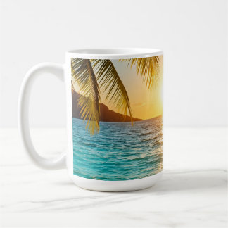 Tropisk solnedgång Palm Beach Kaffemugg