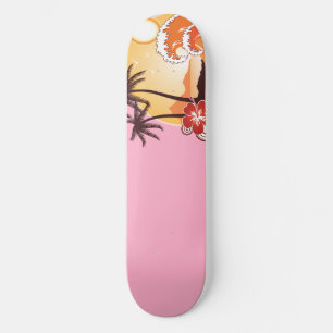Tropisk solnedgång skateboard bräda 21,5 cm