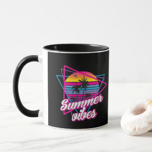 Tropisk solnedgång sommarstämning kaffemugg