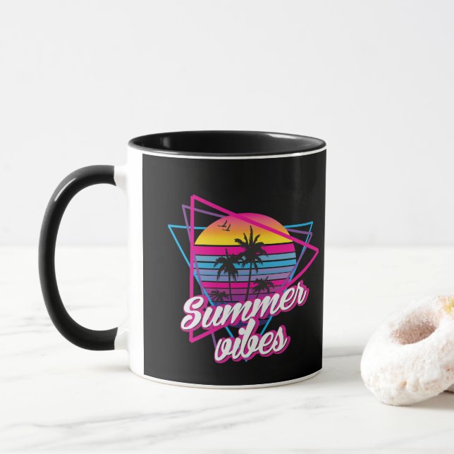 Tropisk solnedgång sommarstämning kaffemugg (Med munk)