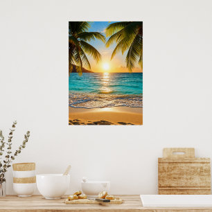 Tropisk solnedgångs serenitet poster
