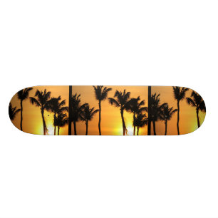 Tropisk solnedgångSkateboard Old School Skateboard Bräda 18 Cm
