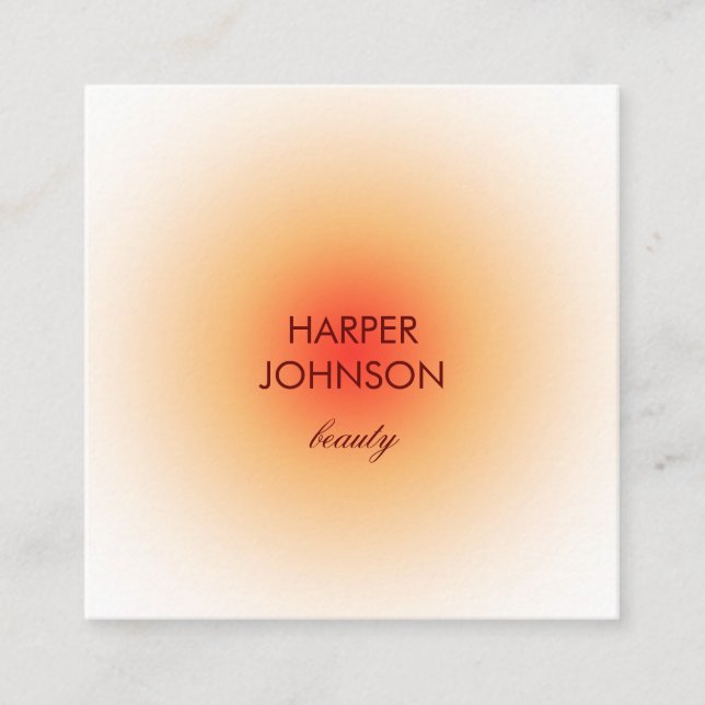 tropisk solvisitkort fyrkantigt visitkort (Framsida)