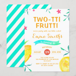 Tropisk sommar-2-tti-frutti-Aloha 2:a födelsedagen Inbjudningar