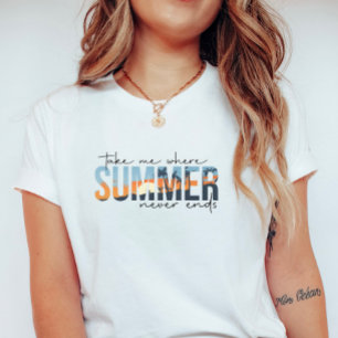 Tropisk sommar aldrig tar slut; Strand solnedgång T Shirt