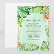 Tropisk sommar geometrisk baby shower via post