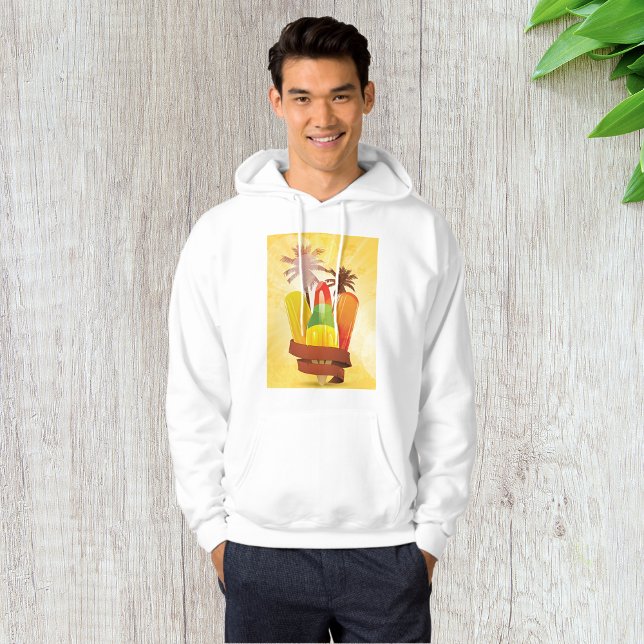 Tropisk sommar-glass och palmer hoodie (Skapare uppladdad)