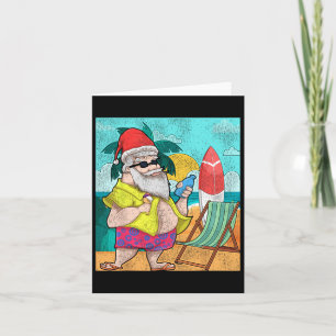 Tropisk sommar jultomte rolig hawaiiansk jul kort