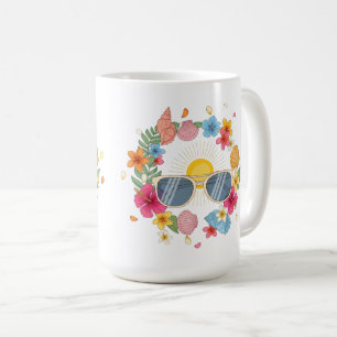 Tropisk sommar kaffemugg Söt tekopp