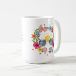 Tropisk sommar kaffemugge | Söt tekopp Kaffemugg