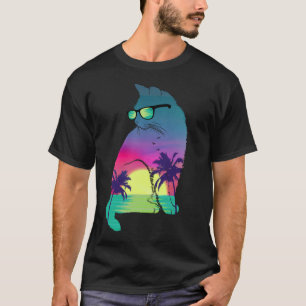 Tropisk sommar katt t shirt