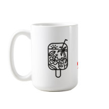 Tropisk sommar-sippar kaffemugg | Minimalistisk li