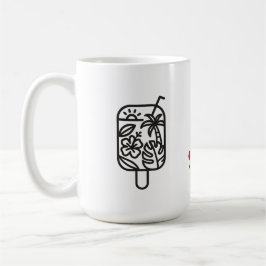 Tropisk sommar-sippar kaffemugg | Minimalistisk li