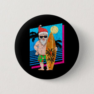 Tropisk sommar surfing jul tomte rolig jul knapp