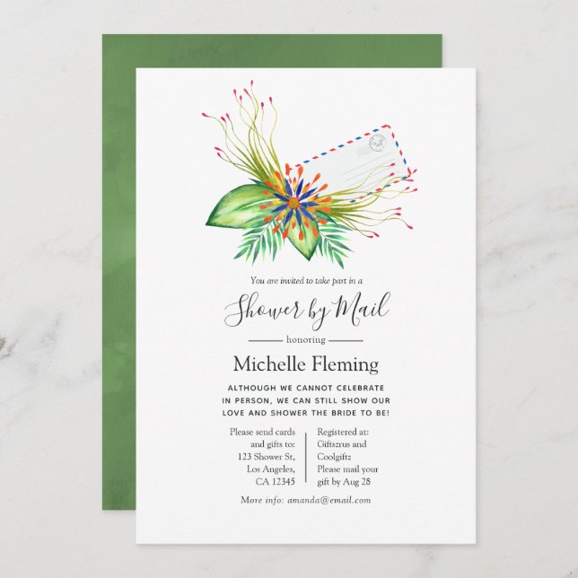 Tropisk sommartid eller Möhippa för spädbarn per p Inbjudningar (Fram/baksida)