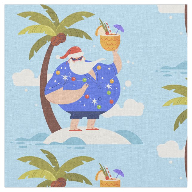 Tropisk sommartid jul jul-semester, tomten tyg (Närbild)