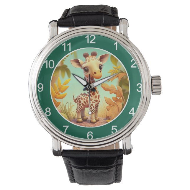 Tropisk söt bebis giraff serie-37560 armbandsur (Framsida)