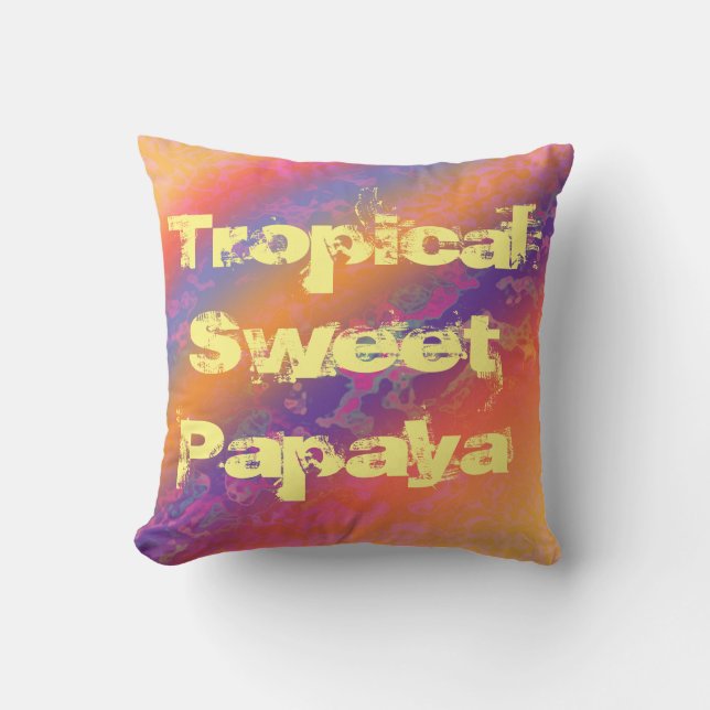 Tropisk söt Papaya Kudde (Framsida)