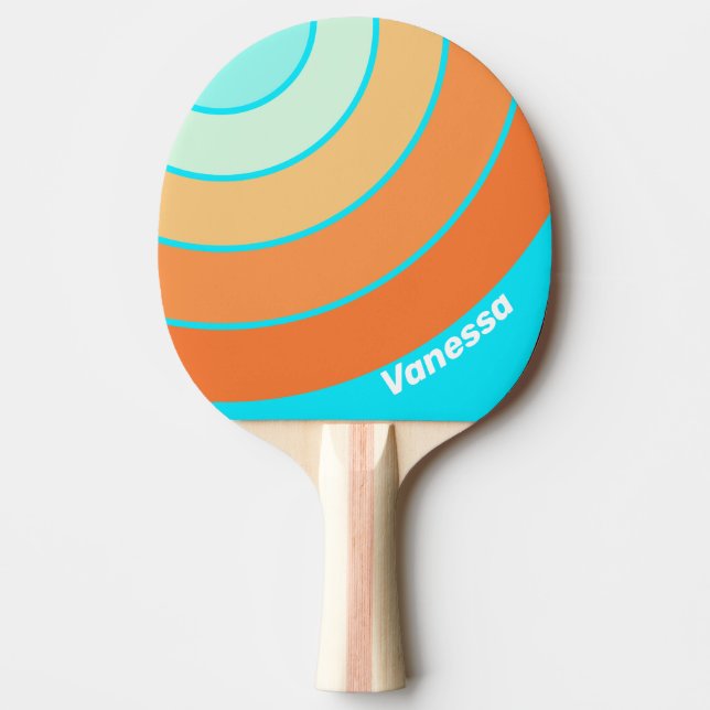 Tropisk Splash Cirkelrand med namn Pingisracket (Framsidan)