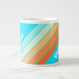 Tropisk Splash Randig med namn Jumbo Mugg