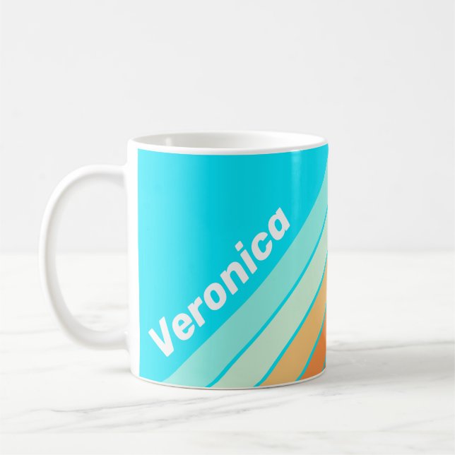 Tropisk Splash-randig med namn Kaffemugg (Vänster)