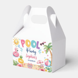 Tropisk Splish Splash Pool Party Födelsedag Presentaskar