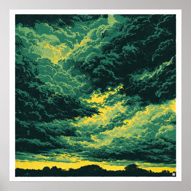 Tropisk storm - Arkivkonsttryck Poster (Framsidan)