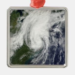 Tropisk storm Hanna över ostkusten 2 Julgransprydnad Metall