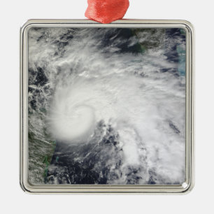 Tropisk storm Ida i det karibiska havet 2 Julgransprydnad Metall