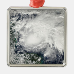 Tropisk storm Ida i det karibiska havet Julgransprydnad Metall