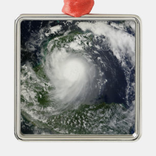 Tropisk storm Karl över den Yucatan peninsulan Julgransprydnad Metall