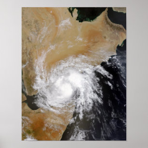 Tropisk storm tre i den nordliga indiska Ocen Poster