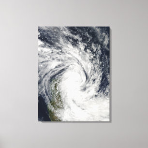Tropisk stormJade som är kommande ashore över Canvastryck