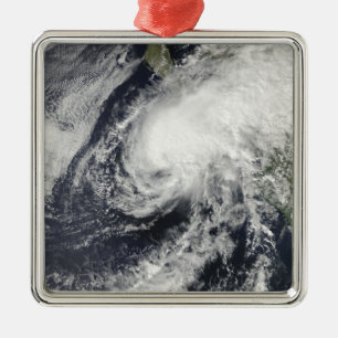 Tropisk stormstack som att närma sig Mexico Julgransprydnad Metall
