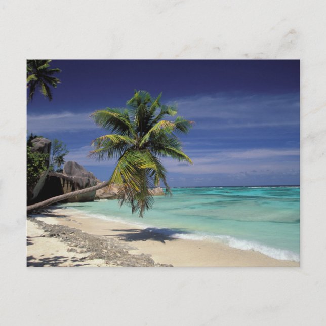 Tropisk strand, Anse Sourse D'Argent, La Digue Vykort (Framsida)