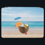 Tropisk strand,Blå himmel,Ocean Sand,Coconut Cocta iPad Air Skydd<br><div class="desc">Den här bilden har kokokokossvans på den tropiska stranden. Perfekt till dem som semesterdrömmer om tropiska kärlek och drömmer om turkos i vatten och vita sandstränder och koskrapor.</div>
