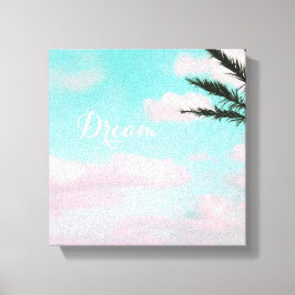 Tropisk strand, Dream, Ocean View, Handflatan, vac Canvastryck