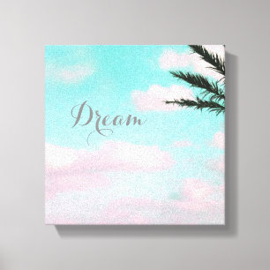 Tropisk strand, Dream, Ocean View, Handflatan, vac Canvastryck
