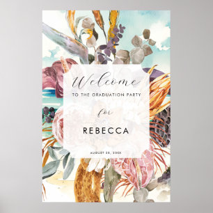 tropisk strand examensfest skylt affisch