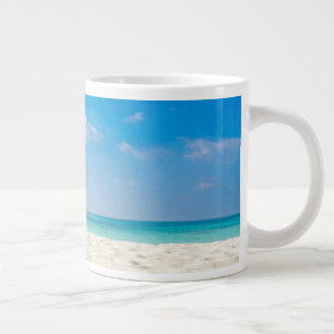 Tropisk strand havssand himmel & sommardag jumbo mugg