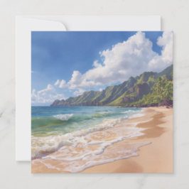 Tropisk strand Hawaii Platt kort