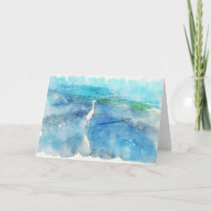 Tropisk strand i Teal Aqua Turquise Blue Kort