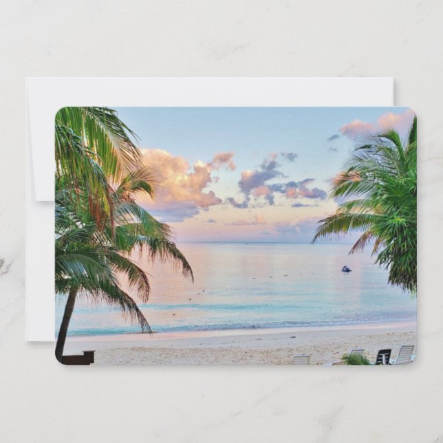 Tropisk strand inbjudningar (Framsida)