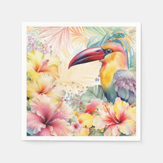 Tropisk strand Luau-fest servett (Framsidan)