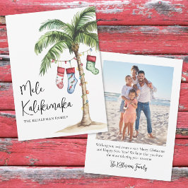 Tropisk Strand Mele Kalikimaka Jul Julkort