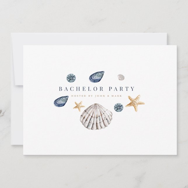 Tropisk strand möhippa inbjudningskort (Framsida)