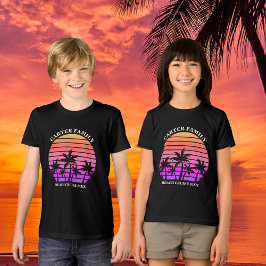 Tropisk strand Resa Anpassningsbar Handflatan Träd T Shirt